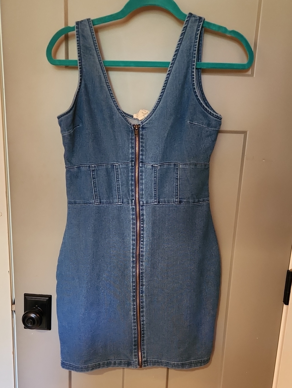 NEW 7th & Hudson sleeveless denim mini dress / bodycon small